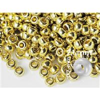 Preciosa korálky rokajl 11/0 - 2,1  mm Zlatá (18586) 20 g