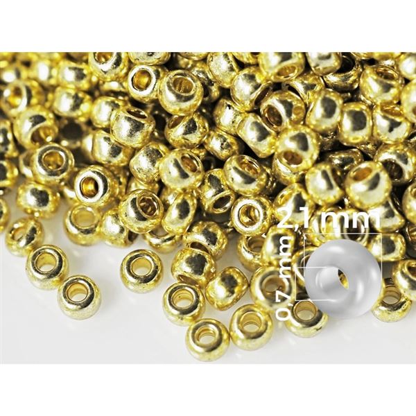 Preciosa kor�lky rokajl 11/0 - 2,1  mm Zlat� (18586) 20 g