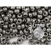 Preciosa korálky rokajl 11/0 - 2,1  mm Nikl (18549) 20 g