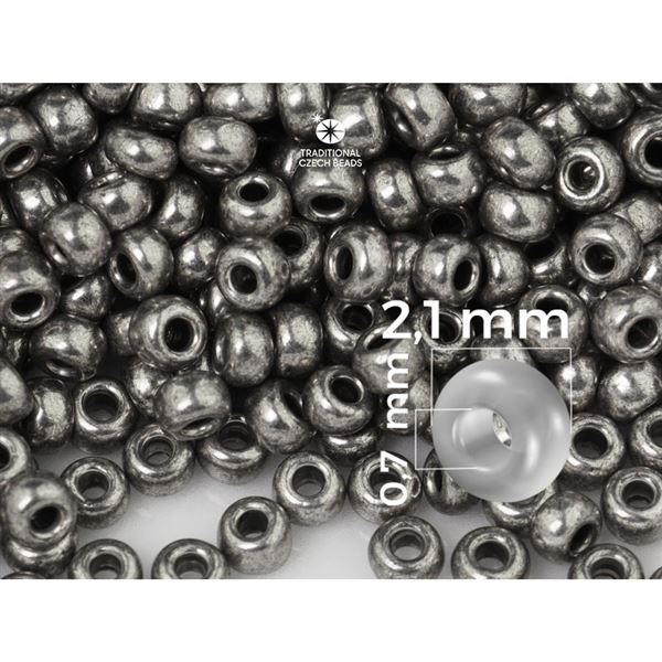 Preciosa kor�lky rokajl 11/0 - 2,1  mm Nikl (18549) 20 g