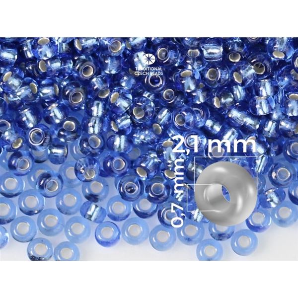 Preciosa korlky rokajl 11/0 - 2,1  mm Modr (37030) 20 g