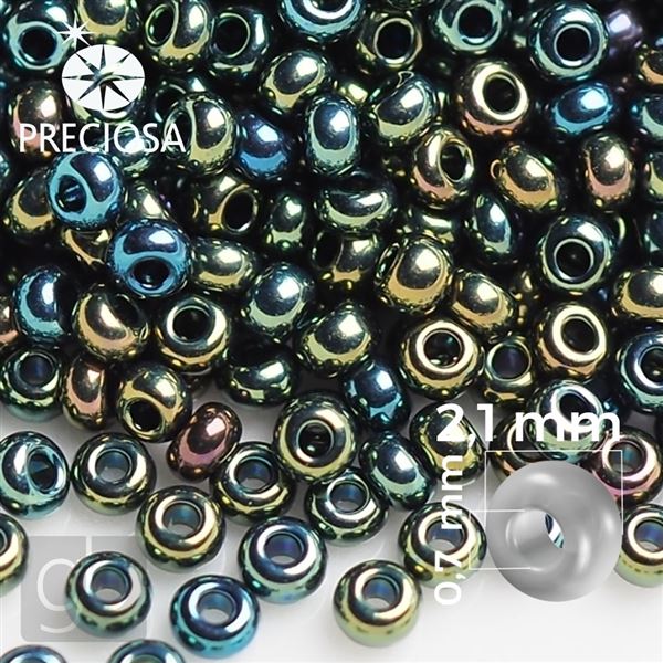 Preciosa rokajl 11/0 2,1 mm IRIS Zelen� 59155 50 g