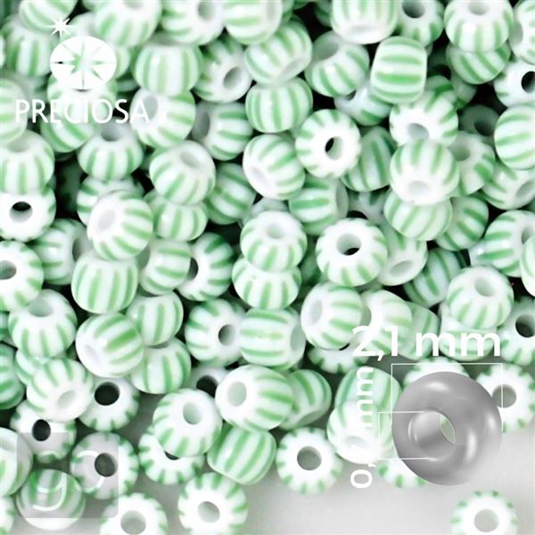 Preciosa STRIPED 11/0 2,1 mm Bl Zelen 03851 20 g