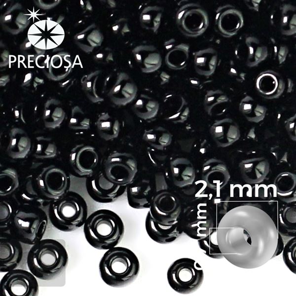 Preciosa rokajl 11/0 2,1 mm �ern� 23980 50 g