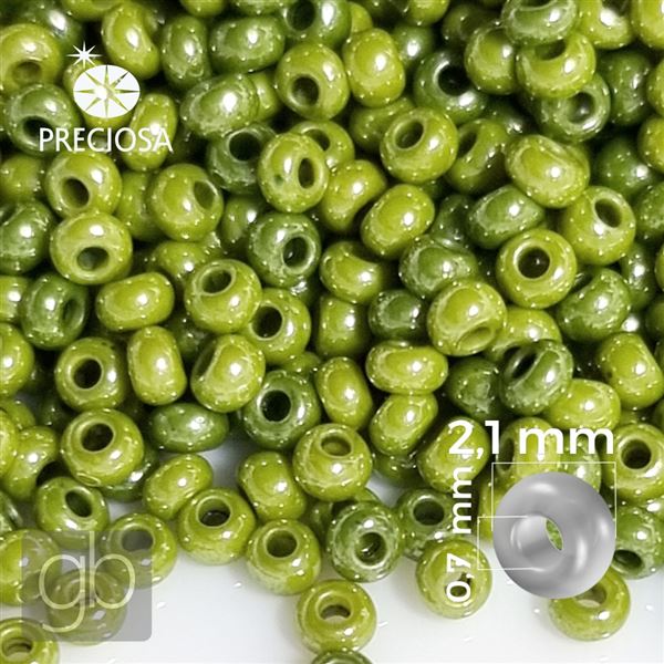 Preciosa rokajl 11/0 2,1 mm Zelen 83113 50 g