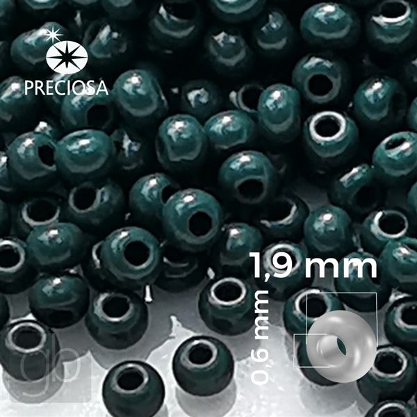 Preciosa rokajl 12/0 1,9 mm Zelen 53270 20 g