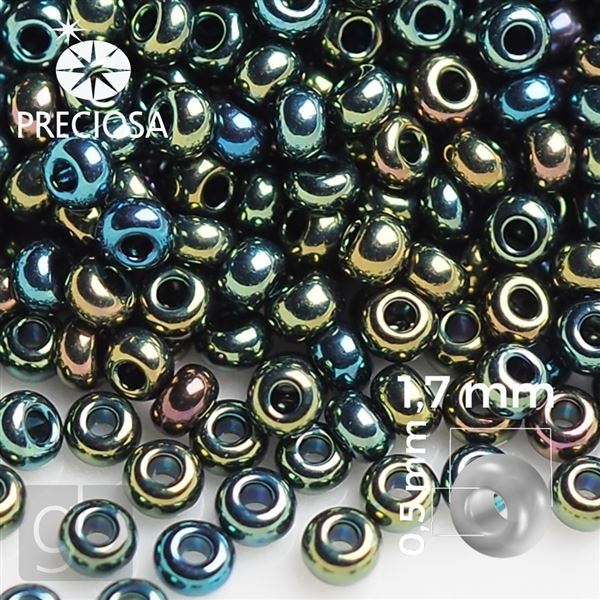 Preciosa rokajl 13/0 1,7 mm IRIS Zelen 59155 50 g