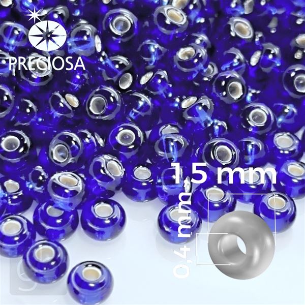 Preciosa rokajl 15/0 1,5 mm Modr 37080 50 g