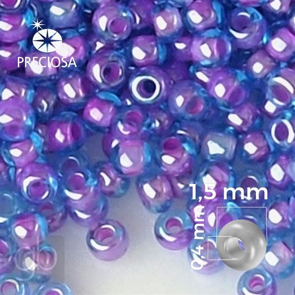 Preciosa rokajl 15/0 1,5 mm Fialov 61016 20 g