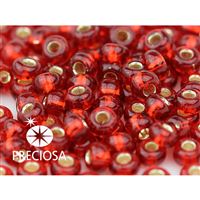 Preciosa korálky rokajl 3/0 5,6 mm ervená (97070) 20 g