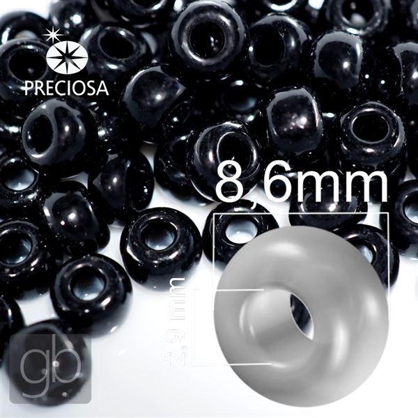 Preciosa rokajl 34/0 8,6 mm �ern� 23980 50 g