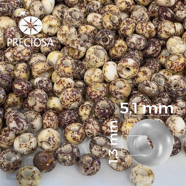 Preciosa rokajl 4/0 5,1 mm Hnd Travertin 66209 50 g