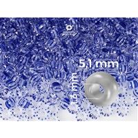 Preciosa STRIPED rokajl 4/0 5,1 mm Modrá + �irá (00331) 20g