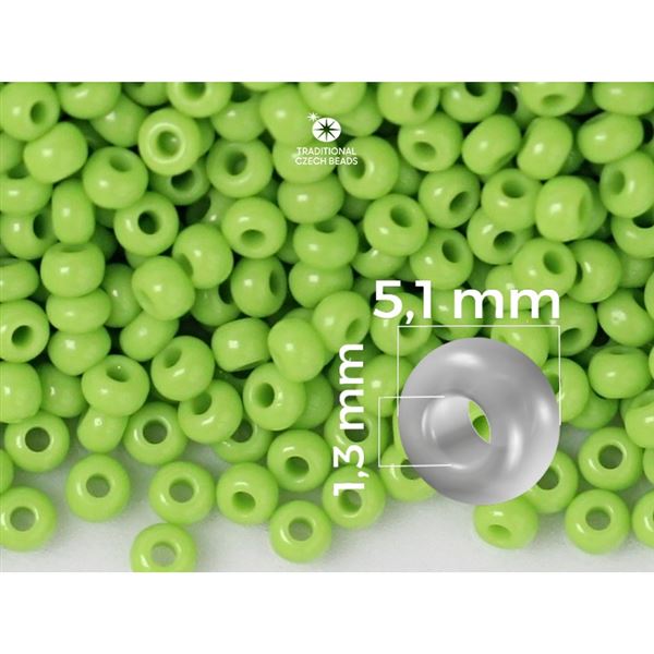 Preciosa korlky rokajl 4/0 5,1 mm Zelen (53310) 20 g