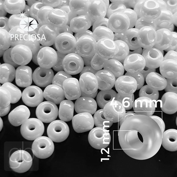 Preciosa rokajl 5/0 4,6 mm B�l� 46102 50 g