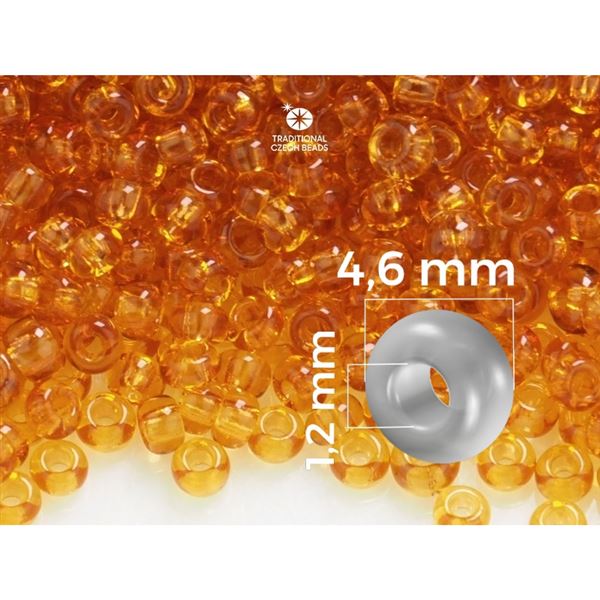 Preciosa kor�lky rokajl 5/0 4,6 mm Hn�d� (10070) 20 g