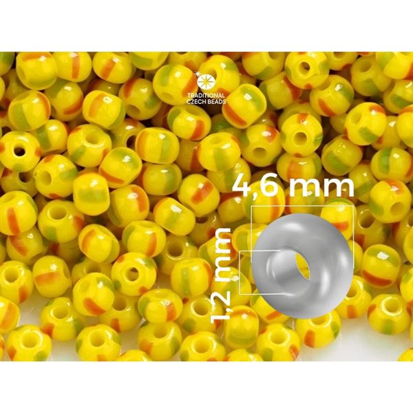 Preciosa STRIPED rokajl 5/0 4,6 mm �lut� (83150) 20 g