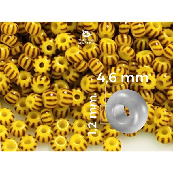 Preciosa STRIPED rokajl 5/0 4,6 mm �lut� (83491) 20 g