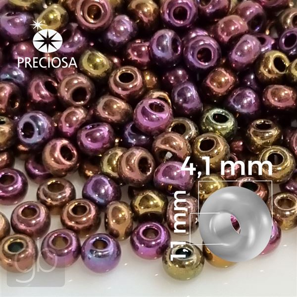 Preciosa rokajl 6/0 4,1 mm Fialov IRIS 19195 20 g