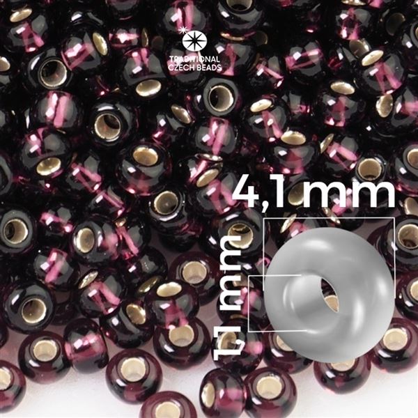 Preciosa rokajl 6/0 4,1 mm Fialov 27080 20 g