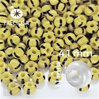 Preciosa STRIPED rokajl 6/0 4,1 mm �lutá �erná 83500 20 g