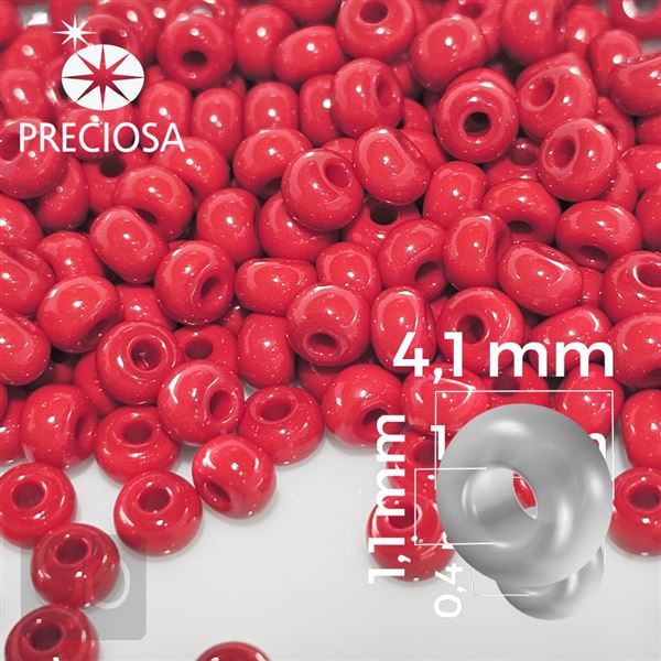 Preciosa rokajl 6/0 4,1 mm erven 93190 20 g