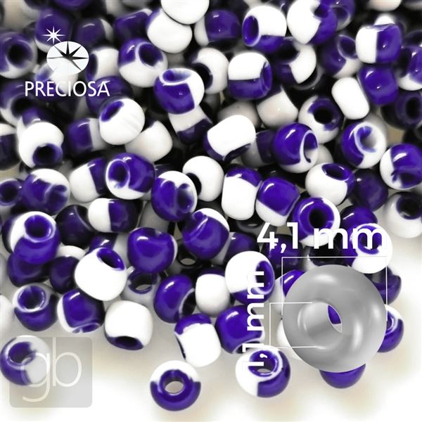 Preciosa HARLEQUIN rokajl 6/0 4,1 mm Modr Bl 03730 20 g