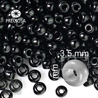 Preciosa rokajl 7/0 3,5 mm erná 23980 50 g