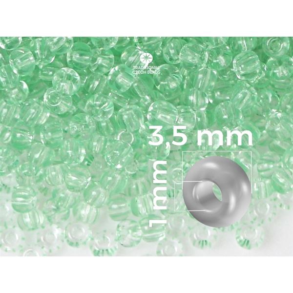 Preciosa STRIPED rokajl 7/0 3,5 mm Zelen� + �ir� (00851) 20 g