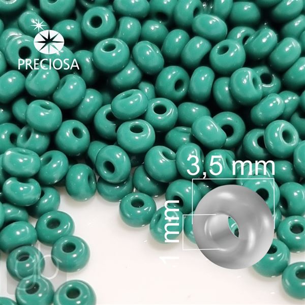 Preciosa korlky rokajl 7/0 3,5 mm Zelen (53240) 20 g