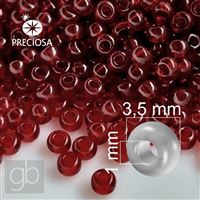 Preciosa korálky rokajl 7/0 3,5 mm ervená (90120) 20 g