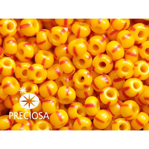 Preciosa STRIPED rokajl 8/0 2,9 mm Oranov erven 83970 50 g
