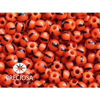 Preciosa STRIPED rokajl 8/0 2,9 mm Oranová erná 93490 50 g