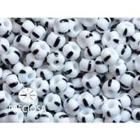 Preciosa STRIPED rokajl 8/0 2,9 mm Bílá erná 03590 50 g