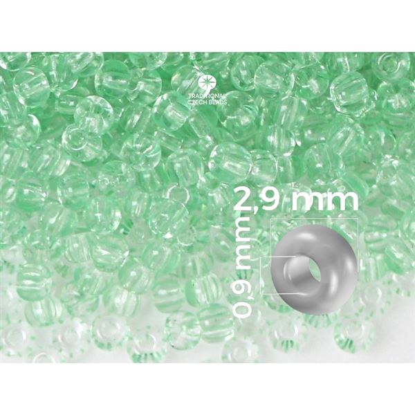 Preciosa STRIPED rokajl 8/0 2,9 mm ir Zelen 00851 50 g