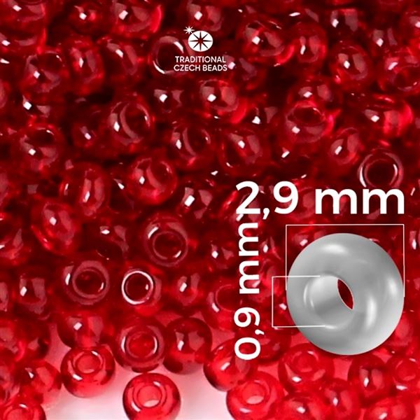 Preciosa rokajl 8/0 2,9 mm erven 90090 50 g