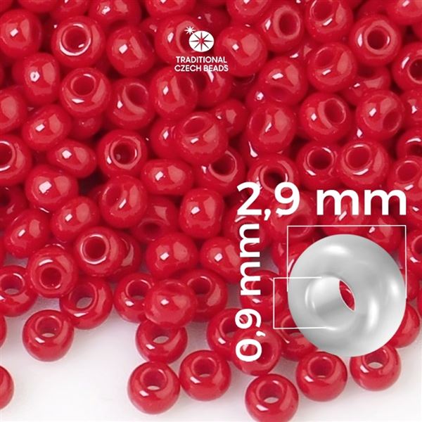 Preciosa rokajl 8/0 2,9 mm erven 93210 50 g