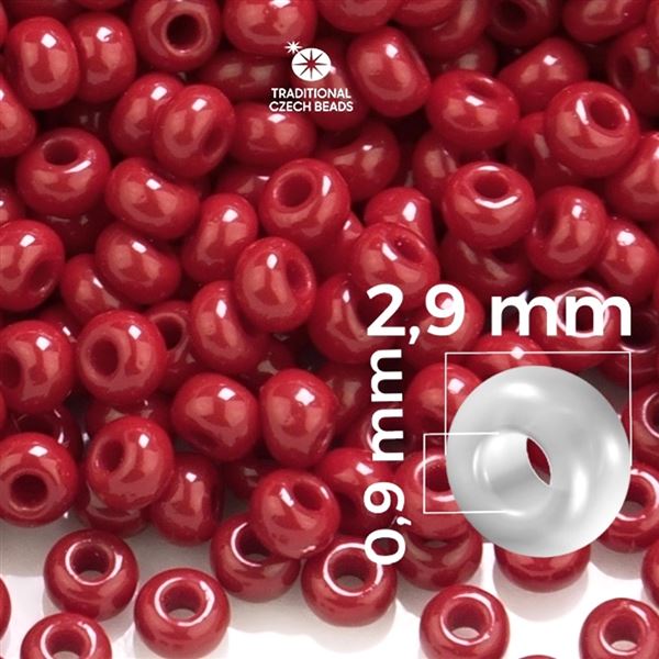 Preciosa rokajl 8/0 2,9 mm erven 93310 50 g