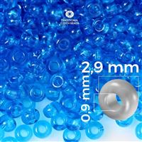 Preciosa rokajl 8/0 2,9 mm Modrá 601500 50 g