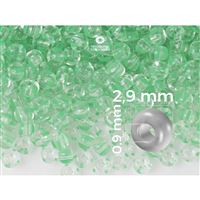 Preciosa STRIPED rokajl 8/0 2,9 mm Crystal Zelená 00850 50 g