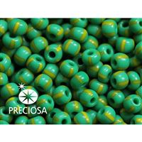 Preciosa STRIPED rokajl 8/0 2,9 mm Zelená lutá 53800 50 g