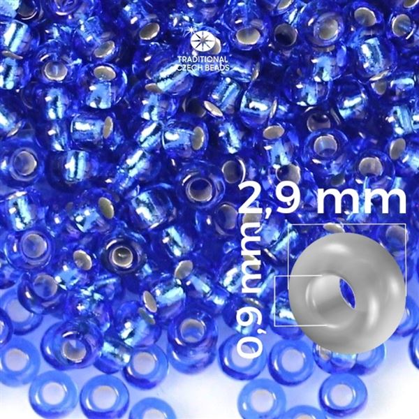 Preciosa rokajl 8/0 2,9 mm Modr 37050 20 g