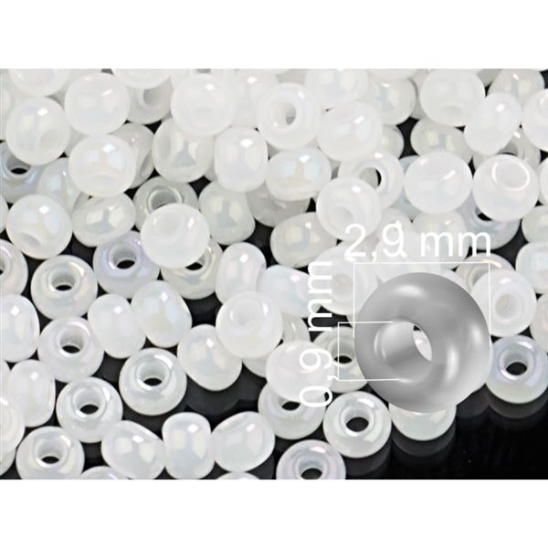 Preciosa kor�lky rokajl 8/0 - 2,9 mm B�l� (57205) 20g