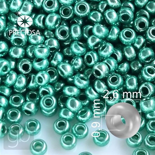 Preciosa rokajl 9/0 2,6 mm Zelen 18558 20 g
