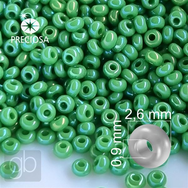 Preciosa rokajl 9/0 2,6 mm Zelen 54230 20 g