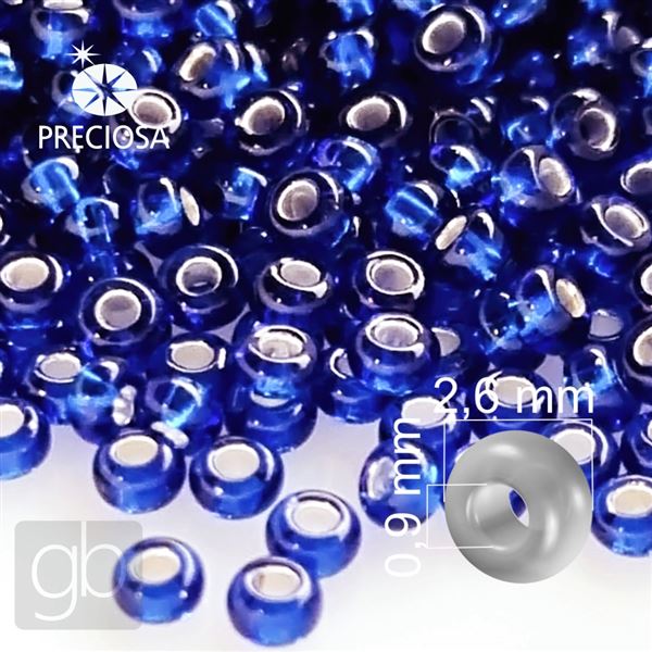 Preciosa rokajl 9/0 2,6 mm Modr 67300 20 g