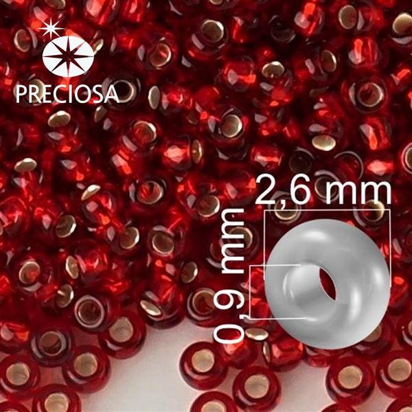 Preciosa rokajl 9/0 2,6 mm �erven� 97090 20 g