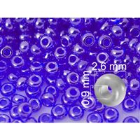 Preciosa korálky rokajl 9/0 - 2,6 mm Modrá (36050) 20 g