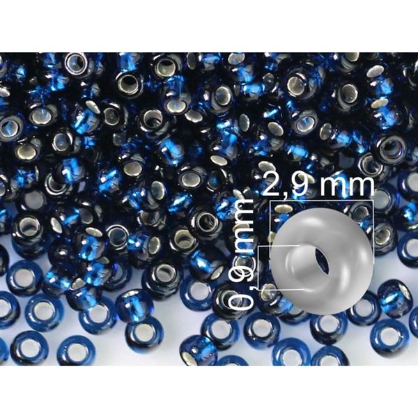 Preciosa kor�lky rokajl 9/0 - 2,6 mm Modr� (67100) 20 g