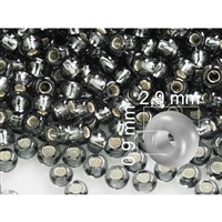Preciosa korálky rokajl 9/0 - 2,6 mm �edá (47010) 20 g